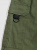 Men's Streetwear Solid Color Multi-pockets Design Techwear Beam Feet Drawstring Cargo Pants -  