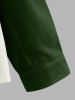 Colorblock Front Pocket Design Woolen Jacket -  
