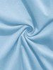 T-shirt Lettre SPACE Graphique et Ours Frit Manches Courtes - Bleu clair M