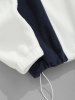 Men's Colorblock OAKLAND Embroidered Button Design Fuzzy Polar Fleece Pullover Sweatshirt -  