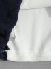 Men's Colorblock OAKLAND Embroidered Button Design Fuzzy Polar Fleece Pullover Sweatshirt -  