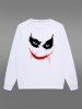Gothic Mask Face Print Hoodie For Men -  