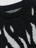 Y2K Aesthetic Flame Graphic Casual Sweater -  