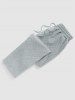Men's Matching Co Ord Athleisure Style Casual Jacquard Textured Front Pocket Drawstring Pullover Hoodie and Tapered Pants Two Piece Set -  