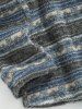 Men's Ethnic Printed Stand Collar Quarter Button Fluffy Teddy Fleece Sweatshirt -  