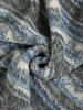 Men's Ethnic Printed Stand Collar Quarter Button Fluffy Teddy Fleece Sweatshirt -  