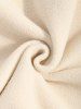 Men's Ethnic Style Geometric Printed Front Pocket Button Fuzzy Fleece Jacket -  