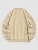 Men's CHICAGO Letter Pattern Crew Neck Drop-shoulder Sweatshirt -  