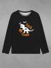 Gothic Pumpkin Dinosaur Bat Letters Print Halloween T-shirt For Men -  