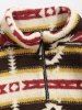 Ethnic Tribal Aztec Printed Fluffy Sweatshirt -  