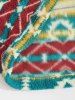 Ethnic Tribal Aztec Printed Fluffy Sweatshirt -  