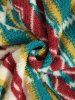 Ethnic Tribal Aztec Printed Fluffy Sweatshirt -  