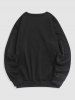 Streetwear California Letter Print Fleece-lined Sweatshirt -  