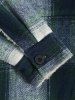 Men's Plaid Pattern Front Pocket Thermal Fluffy Fleece-lined Jacket -  