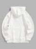 Fleece Fluffy PARIS Letter Colorblock Embroidery Hoodie -  