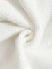 Fleece Fluffy PARIS Letter Colorblock Embroidery Hoodie -  