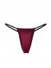 Ensemble de Lingerie Fendu en Maille Transparente de Grande Taille à Lacets - Rouge foncé 2X | US 18-20