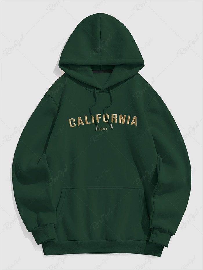 Store Embroidery CALIFORNIA Fleece Lining Essentials Hoodie  