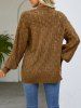 Solid Color See Thru Textured Graphic Crochet Cardigan -  