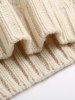 Colorblock Stripe Jacquard Drop Shoulder Cardigan Coat -  
