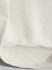 Men's Bear Applique Patched Design Kangaroo Pocket Warmth Fuzzy Teddy Fleece Pullover Hoodie -  