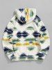 Fleece Fluffy Vintage Ethnic Colorblock Kangaroo Pocket Hoodie Drawstring Jogger Pants -  