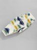 Fleece Fluffy Vintage Ethnic Colorblock Kangaroo Pocket Hoodie Drawstring Jogger Pants -  