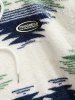 Fleece Fluffy Vintage Ethnic Colorblock Kangaroo Pocket Hoodie Drawstring Jogger Pants -  