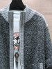 Men's Daily Colorblock Patchwork Zip Up Mock Neck Long Sleeve Sweater Cardiagn -  