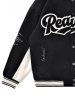 Men's Colorblock READING Letter Embroidered Slant Pocket Stand Collar College Style Baseball Jacket -  