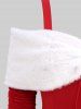 Robe Epaule Dénudée Etoile Boule en Dentelle Grande Taille à Lacets - Rouge 5x | US 30-32