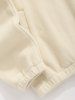 Men's Casual Colorblock Button Stand Collar Fuzzy Fleece Pullover Sweatshirt -  