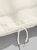 Men's CALIFORNIA Letter Embroidered Kangaroo Pocket Quarter Zip Fluffy Teddy Fleece Pullover Hoodie -  