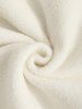 Men's CALIFORNIA Letter Embroidered Kangaroo Pocket Quarter Zip Fluffy Teddy Fleece Pullover Hoodie -  