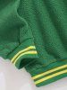 Men's GREAT SMOKY MOUNTAINS Sun Embroidered Ribbed Crew Neck Fluffy Teddy Fleece Pullover Sweatshirt -  
