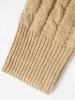 Solid Color Cable Twist Knit Button Up Sweater Cardigan -  