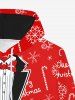 Gothic Christmas Snowflake Skull Bow Tie 3D Print Fleece Lining Hoodie For Men -  