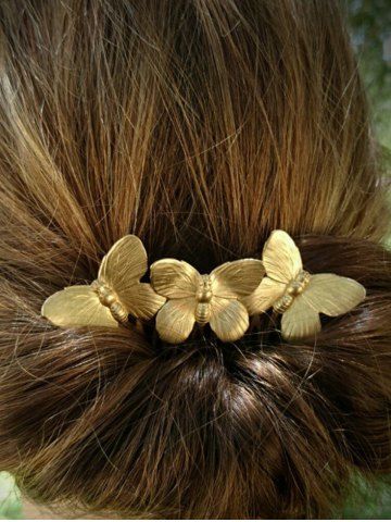 Butterfly Shaped Hair Comb - GOLDEN