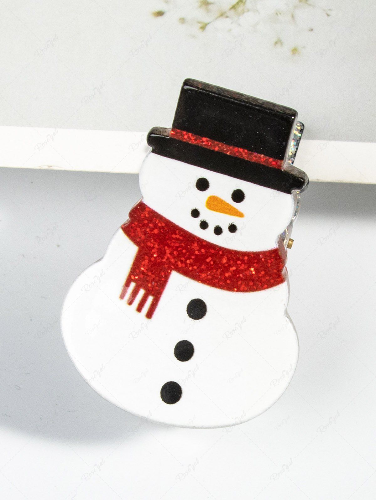 Online Fashion Glitter Christmas Snowman Hair Claw  