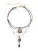 Lolita Faux Crystal Layered Pendant Necklace -  