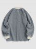 Corduroy Pocket Spliced Fluffy Teddy Jacket -  