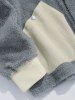 Corduroy Pocket Spliced Fluffy Teddy Jacket -  