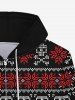 Gothic Halloween Skull Flower Print Zipper Fleece Lining Hoodie For Men -  