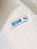 Men's Letter Printed Reversible PU Leather Fluffy Faux Sherpa Teddy Fleece Zip Fly Coat -  
