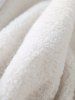 Men's Letter Printed Reversible PU Leather Fluffy Faux Sherpa Teddy Fleece Zip Fly Coat -  