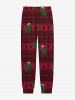 Ensemble de Pyjama Gothique Arbre de Noël Dinosaure et Pantalon de Jogging pour Homme - Noir L