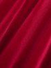 Robe Cape de Noël Bouclée en Blocs de Couleurs Jointive Grande Taille - Rouge 3X | US 22-24