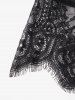 Lace Flare Sleeve Crossover A Line Dress -  