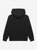 Gothic Full Zipper Pockets Plain Solid Fleece Lining Hoodie For Men -  
