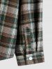 Men's Casual Turn Down Collar Check Plaid Long Sleeves Flannel Shirt -  